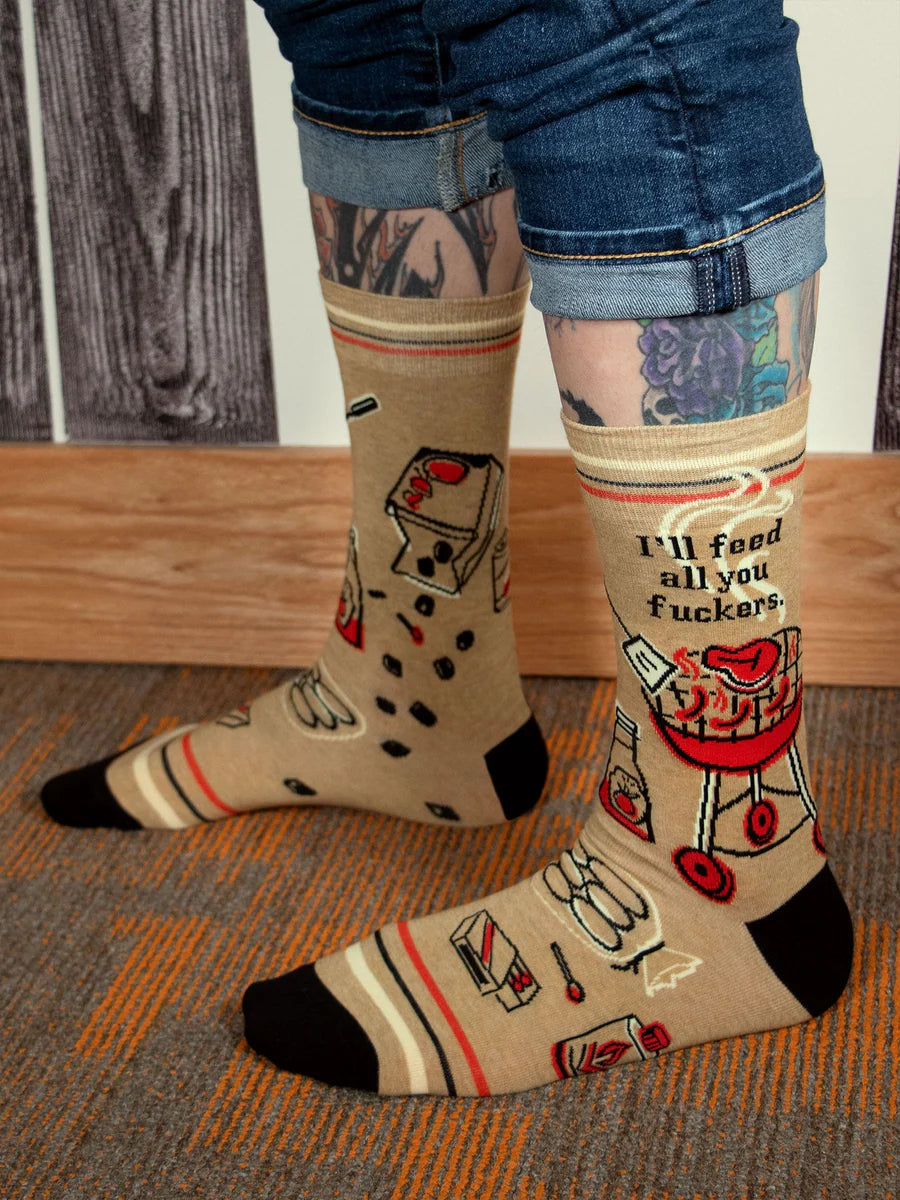 I'll Feed All You Fucker's Men's Crew Socks