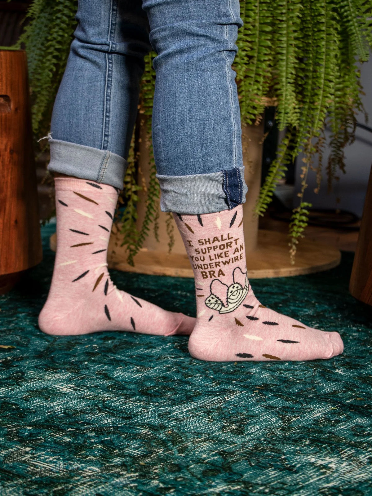 I Shall Support You Like An Underwire Bra Women's Crew Socks