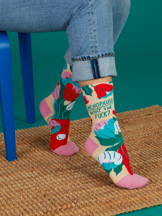 Menopause What The Fuck Women's Crew Socks