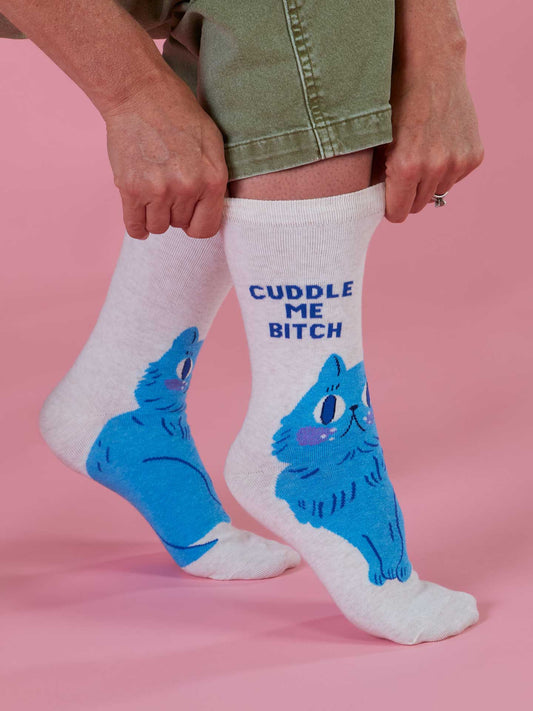Cuddle Me, Bitch Women's Crew Socks