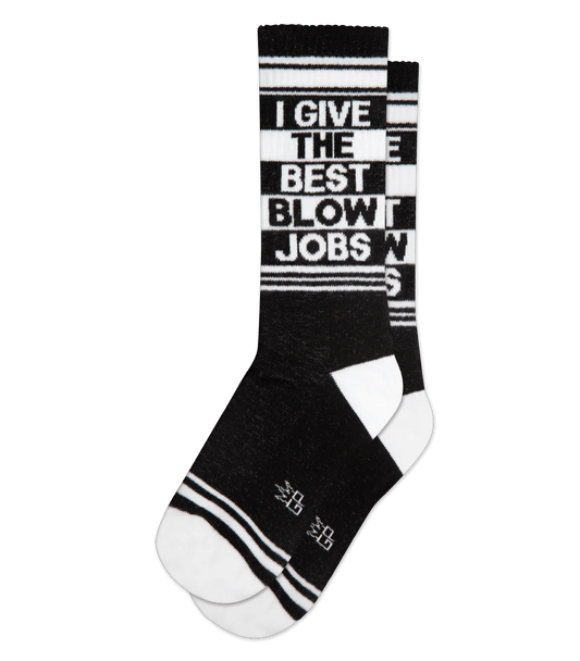 I Give The Best Blow Jobs Gym Socks
