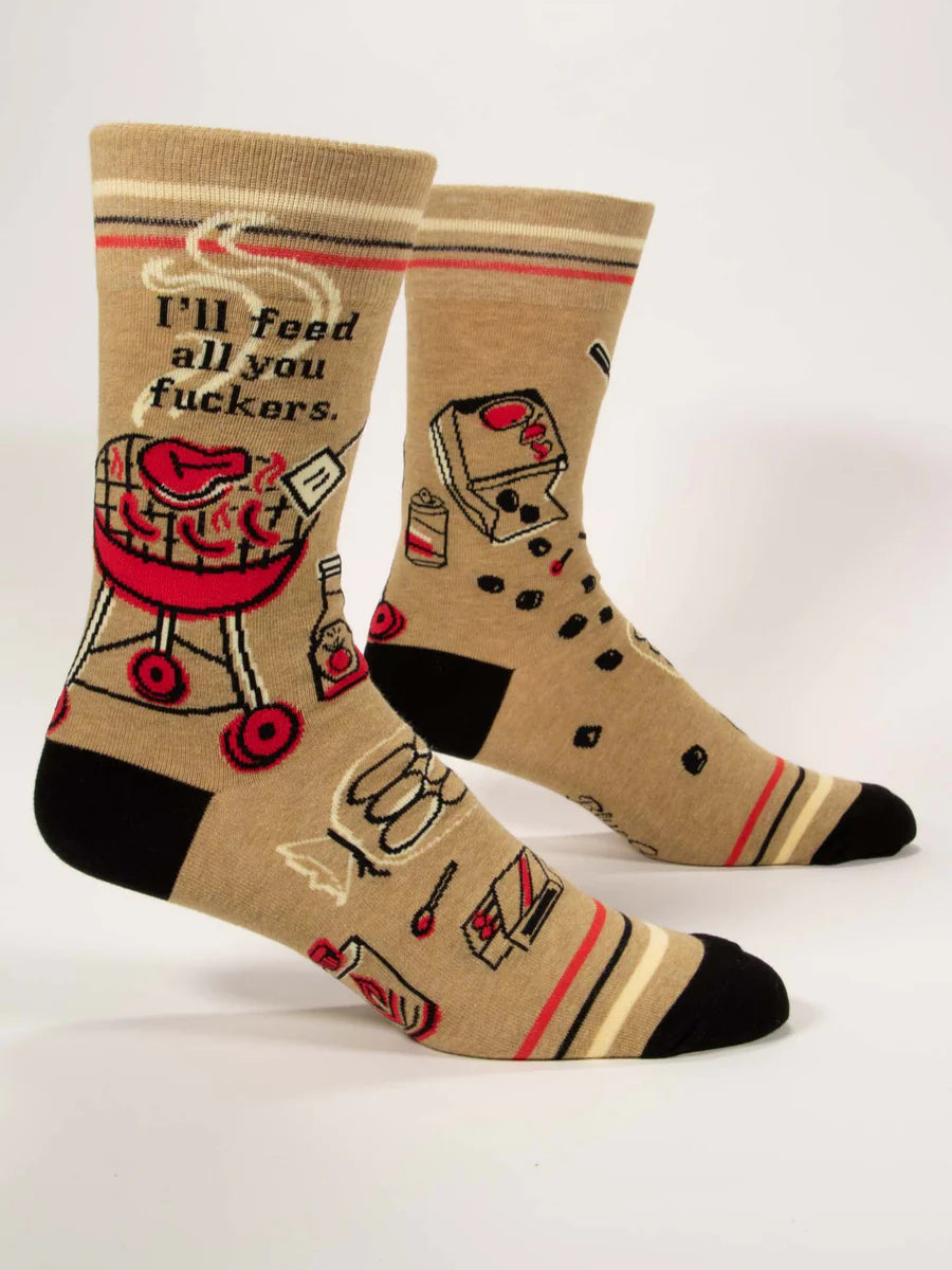 I'll Feed All You Fucker's Men's Crew Socks