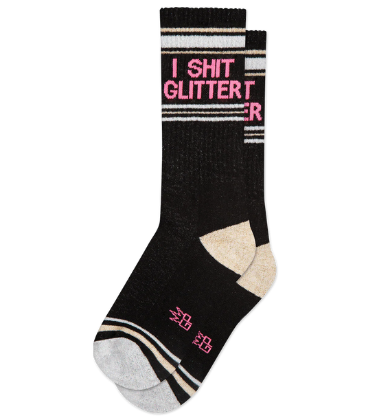 I Shit Glitter Gym Socks